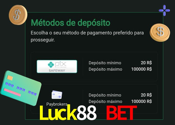 O cassino Luck88 Bet oferece uma grande variedade de métodos de pagamento
